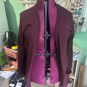 Maroon Forever 21 Long Cardigan